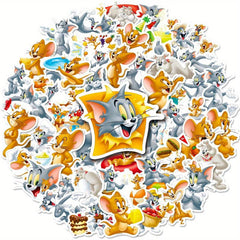 50pcs Cartoon Animal Stickers Waterproof for Laptop Water Bottles Skateboard