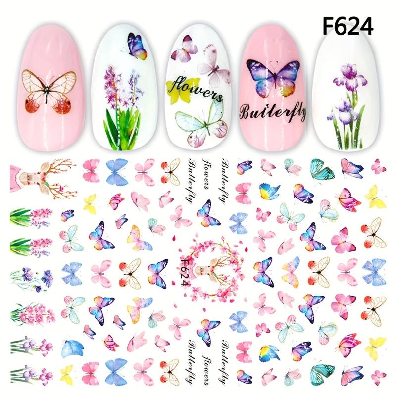 Colorful Butterfly Nail Art Stickers DIY Accessories