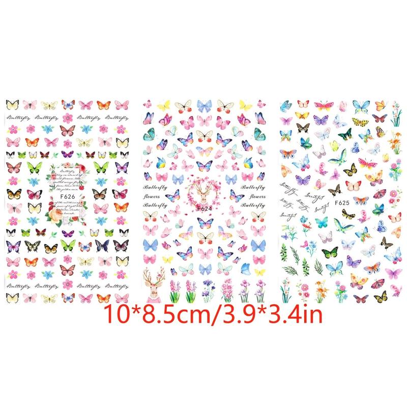 Colorful Butterfly Nail Art Stickers DIY Accessories