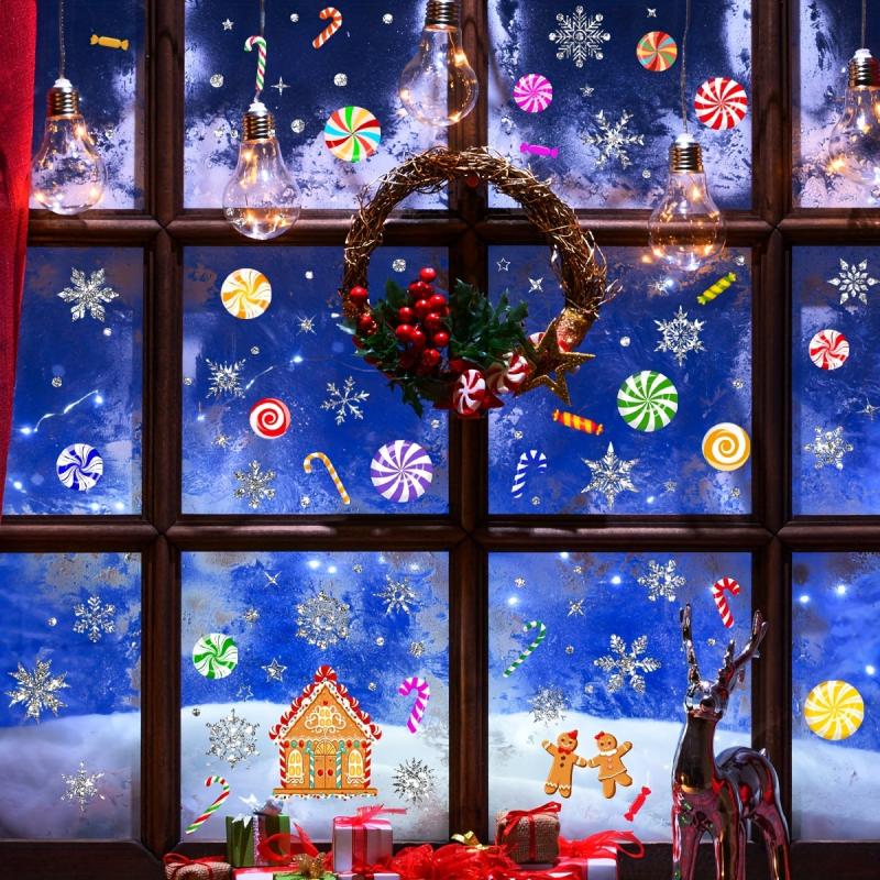 Christmas Snowflake Window Clings Stickers