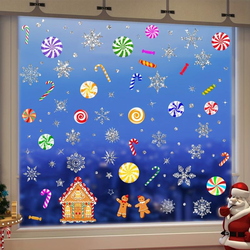 Christmas Snowflake Window Clings Stickers