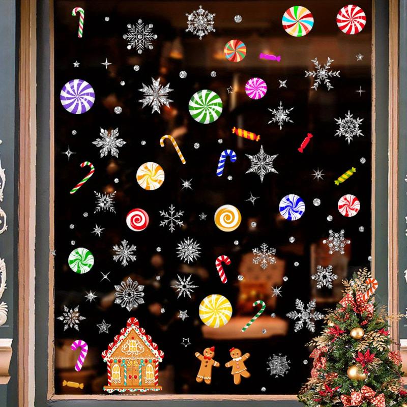 Christmas Snowflake Window Clings Stickers