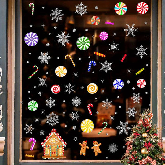 Christmas Snowflake Window Clings Stickers