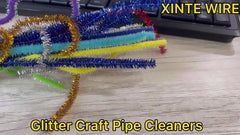 100pcs Glitter Pipe Strips for Craft Supplies - DIY Creative Crafts Decor