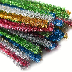 100pcs Glitter Pipe Strips for Craft Supplies - DIY Creative Crafts Decor