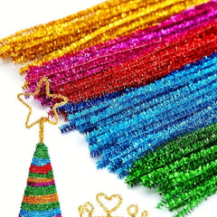 100pcs Glitter Pipe Strips for Craft Supplies - DIY Creative Crafts Decor
