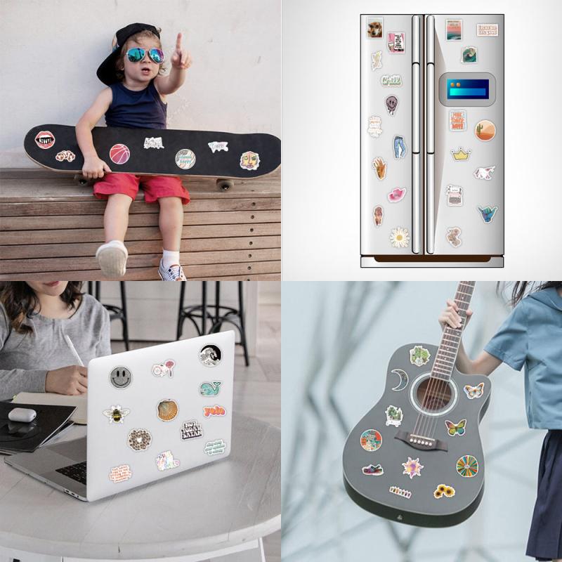 50PCS VSCO Flower Smile Landscape Stickers Vinyl Decals