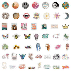 50PCS VSCO Flower Smile Landscape Stickers Vinyl Decals