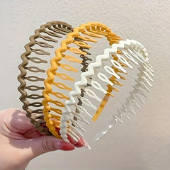 3pcs Wavy Hair Hoop Non slip Headwear for Face Washing Makeup