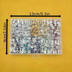 700pcs Spacer Beads Rhinestone Charms for Jewelry Making 8mm 10 Colors