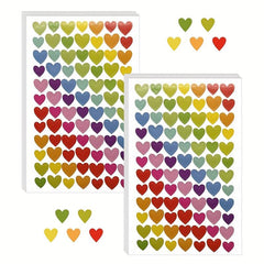 1680pcs Heart Stickers Colorful Self Adhesive Decorative Stickers