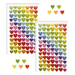 1680pcs Heart Stickers Colorful Self Adhesive Decorative Stickers