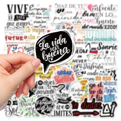 50 Inspirational Spanish Stickers for Devices & More