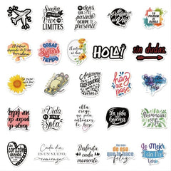 50 Inspirational Spanish Stickers for Devices & More