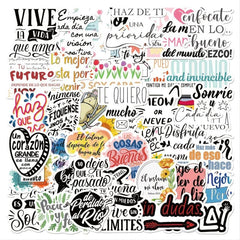 50 Inspirational Spanish Stickers for Devices & More