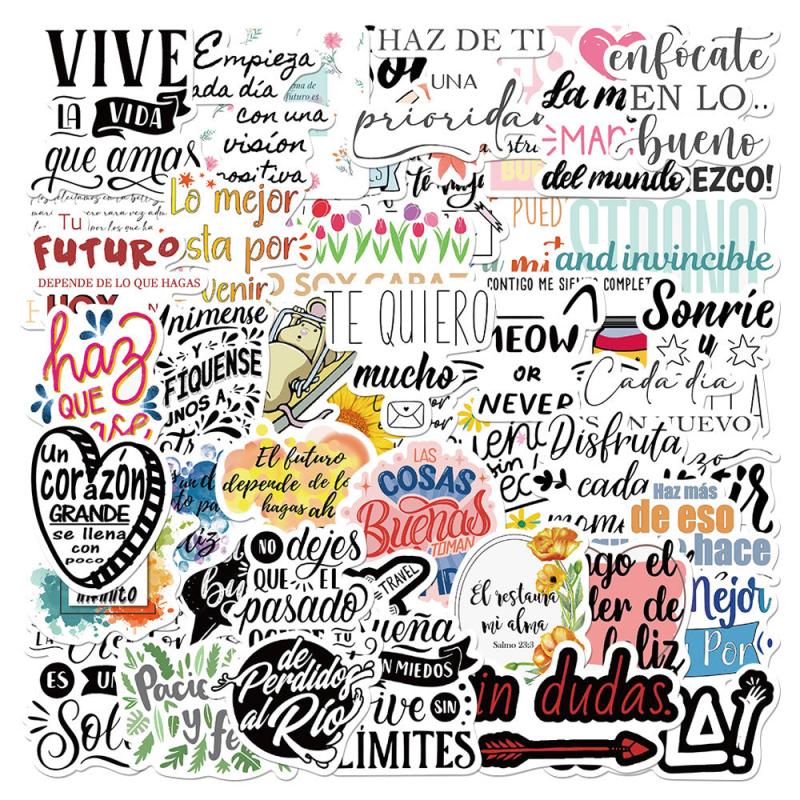 50 Inspirational Spanish Stickers for Devices & More