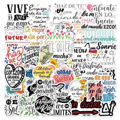 50 Inspirational Spanish Stickers for Devices & More
