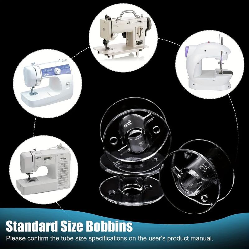 25pcs Plastic Thread Spools For Sewing Machines With Thread Box
