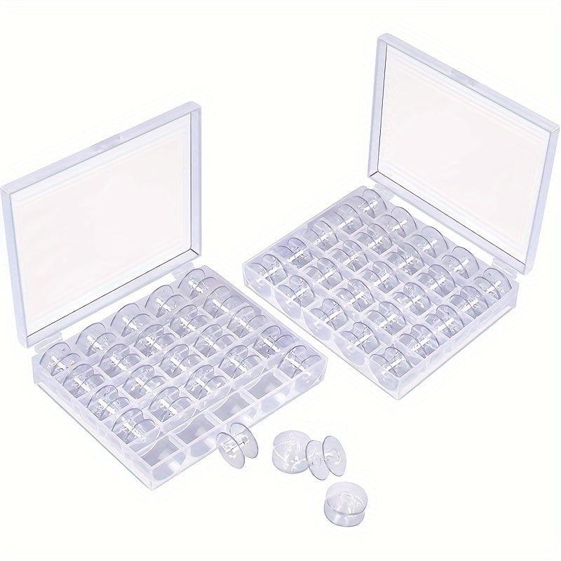 25pcs Plastic Thread Spools For Sewing Machines With Thread Box