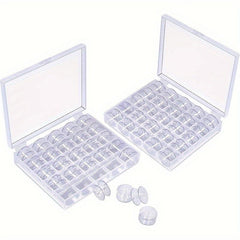25pcs Plastic Thread Spools For Sewing Machines With Thread Box