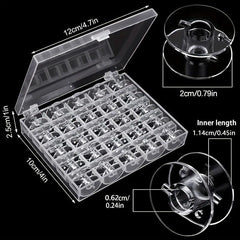 25pcs Plastic Thread Spools For Sewing Machines With Thread Box