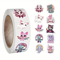 500pcs Gothic Stickers Roll Vinyl Halloween Stickers For Kids Teens