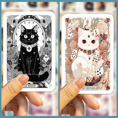 78pcs Cartoon Cat Tarot Series Waterproof Vinyl Stickers