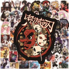 50pcs Manga Ghost Exterminator Stickers for Water Cup and Notebook