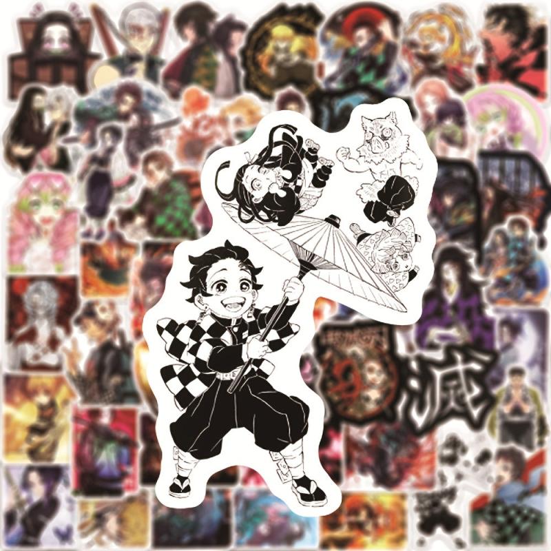 50pcs Manga Ghost Exterminator Stickers for Water Cup and Notebook