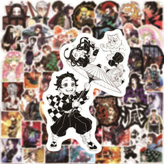 50pcs Manga Ghost Exterminator Stickers for Water Cup and Notebook