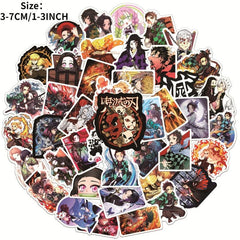 50pcs Manga Ghost Exterminator Stickers for Water Cup and Notebook