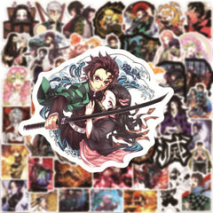 50pcs Manga Ghost Exterminator Stickers for Water Cup and Notebook