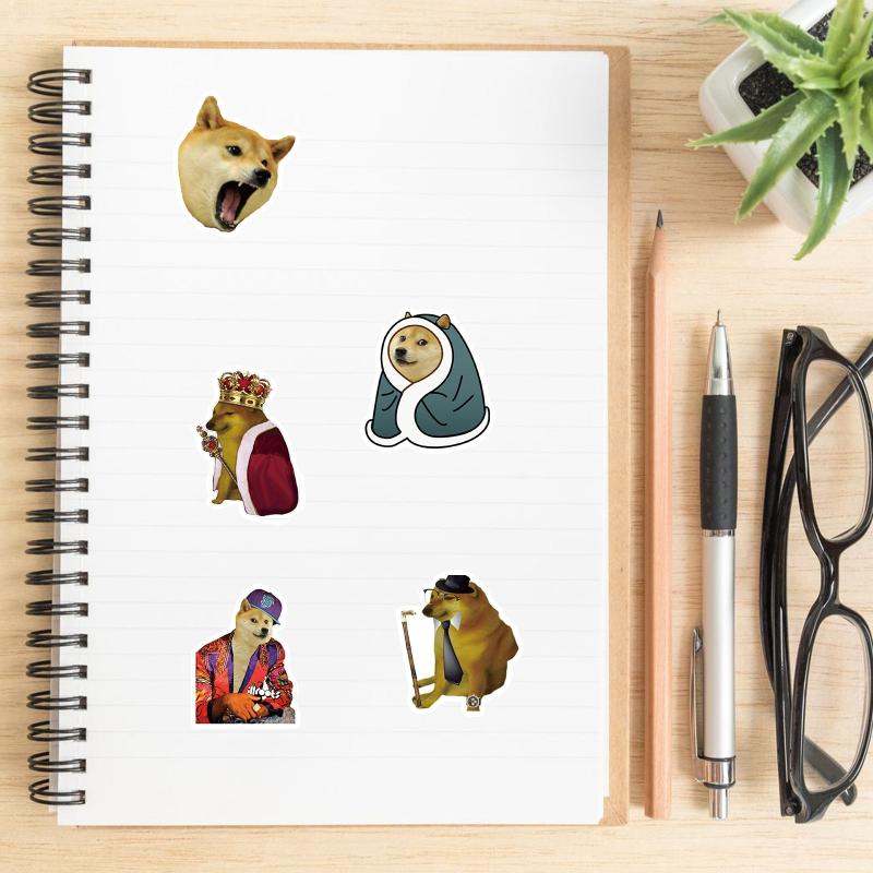 50 Funny Dog Meme Stickers Laptop Skateboards Luggage Phone Toy Waterproof