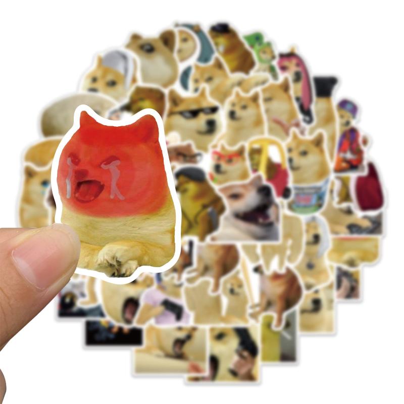 50 Funny Dog Meme Stickers Laptop Skateboards Luggage Phone Toy Waterproof
