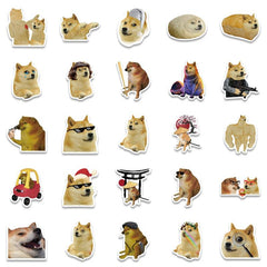 50 Funny Dog Meme Stickers Laptop Skateboards Luggage Phone Toy Waterproof