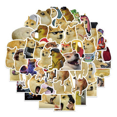 50 Funny Dog Meme Stickers Laptop Skateboards Luggage Phone Toy Waterproof