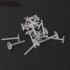 Clear Plastic Ear Studs Earring Accessories Flat Pins