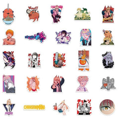 50pcs Anime Chainsaw Man Series Waterproof Stickers DIY Creative Toys