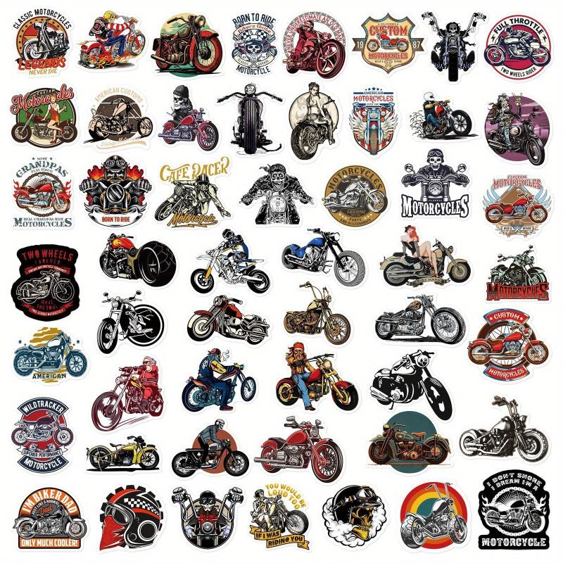 50pcs Motorcycle Skateboard Laptop Waterproof Stickers
