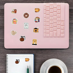 500pcs Coffee Sticker Roll for Parties & Accessorizing