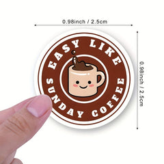 500pcs Coffee Sticker Roll for Parties & Accessorizing