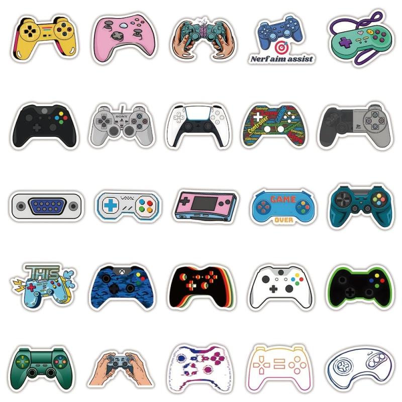 50pcs Game Handles Doodle Waterproof Stickers DIY Creative Toys