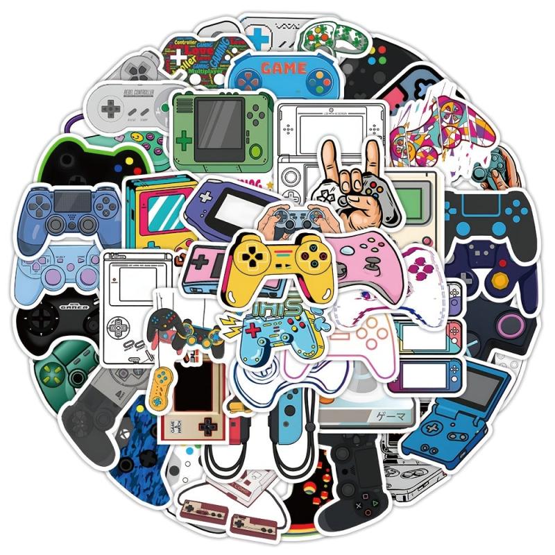 50pcs Game Handles Doodle Waterproof Stickers DIY Creative Toys