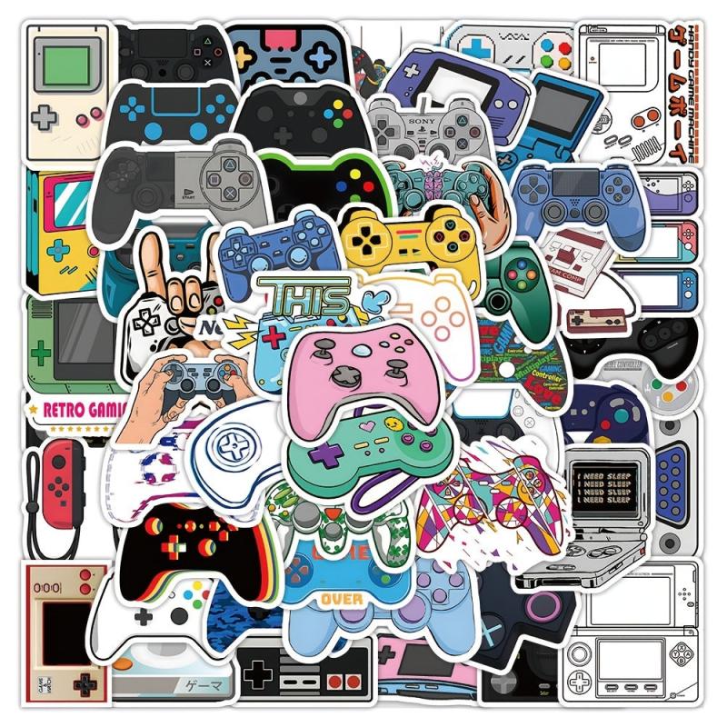 50pcs Game Handles Doodle Waterproof Stickers DIY Creative Toys