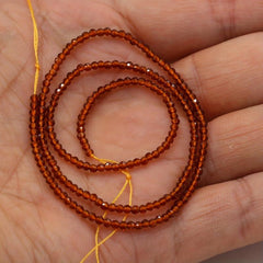 Red Brown Pointed Crystal Stone Beads 14.96 inch