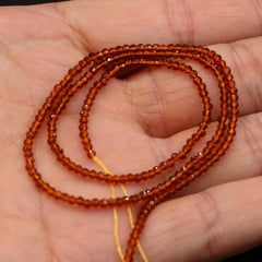 Red Brown Pointed Crystal Stone Beads 14.96 inch