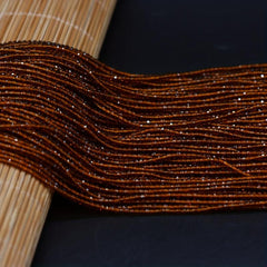 Red Brown Pointed Crystal Stone Beads 14.96 inch