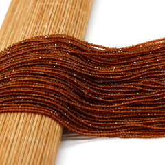 Red Brown Pointed Crystal Stone Beads 14.96 inch