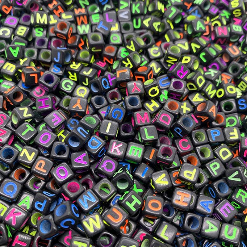 100pcs Alphabet Acrylic Beads for DIY Jewelry Making