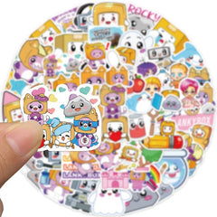 50 Sheets Cat Sticker Set for Laptop Scrapbooking Waterproof Toy Gift